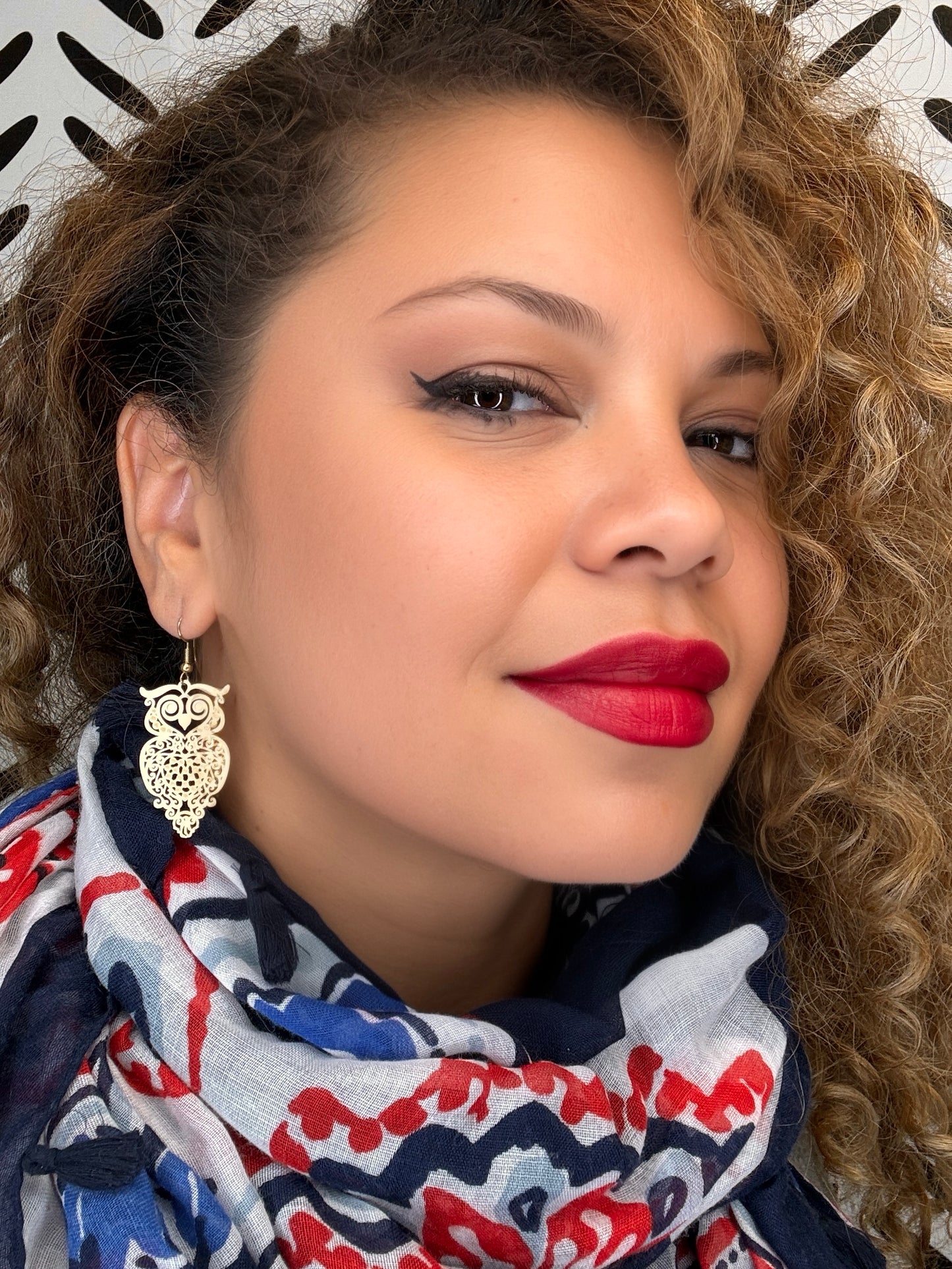 Wisdom - Laser Cut Gold or Silver Owl Dangle Earrings