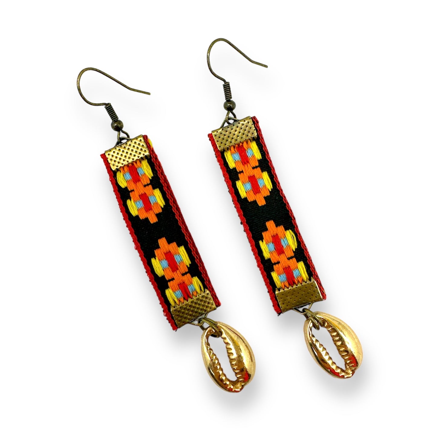 Cowrie Shell Dangle Earrings