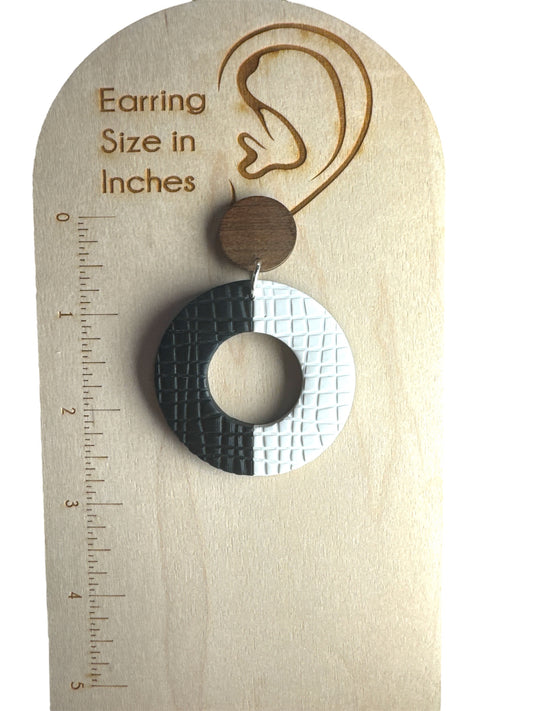 Black White and Brown Statement Stud