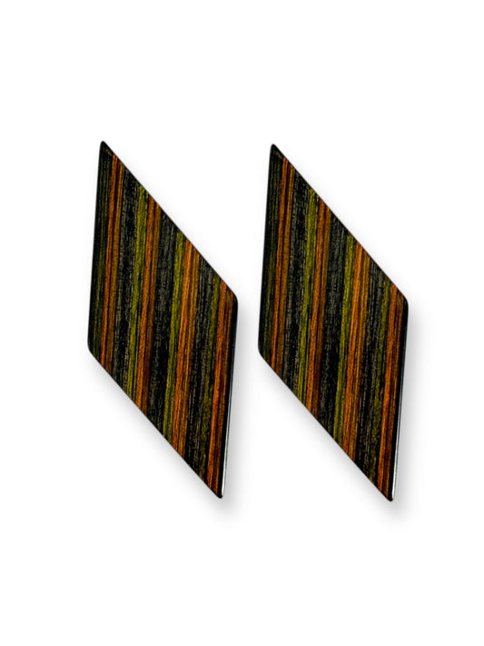 Wooden Multicolored Statement Stud