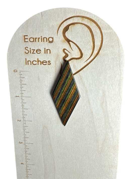 Wooden Multicolored Statement Stud