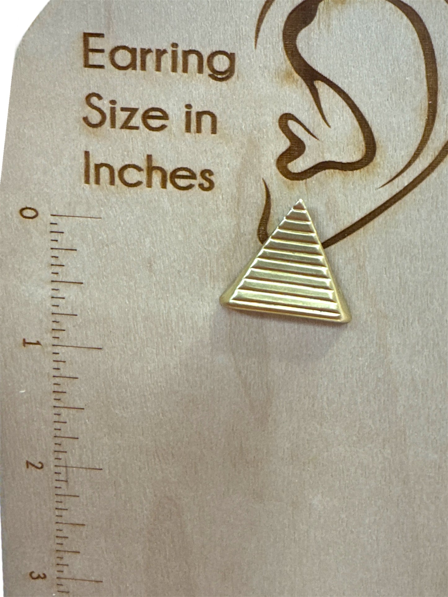 Brass Triangle Small Stud