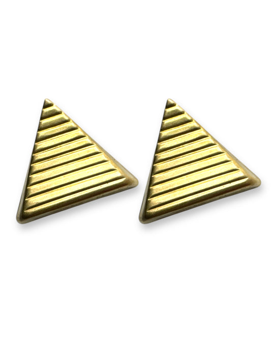 Brass Triangle Small Stud