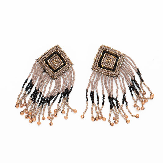 YARAH - Statement Beaded Dangle Earrings