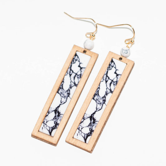 TRINA - Lightweight Wood Dangle Earring
