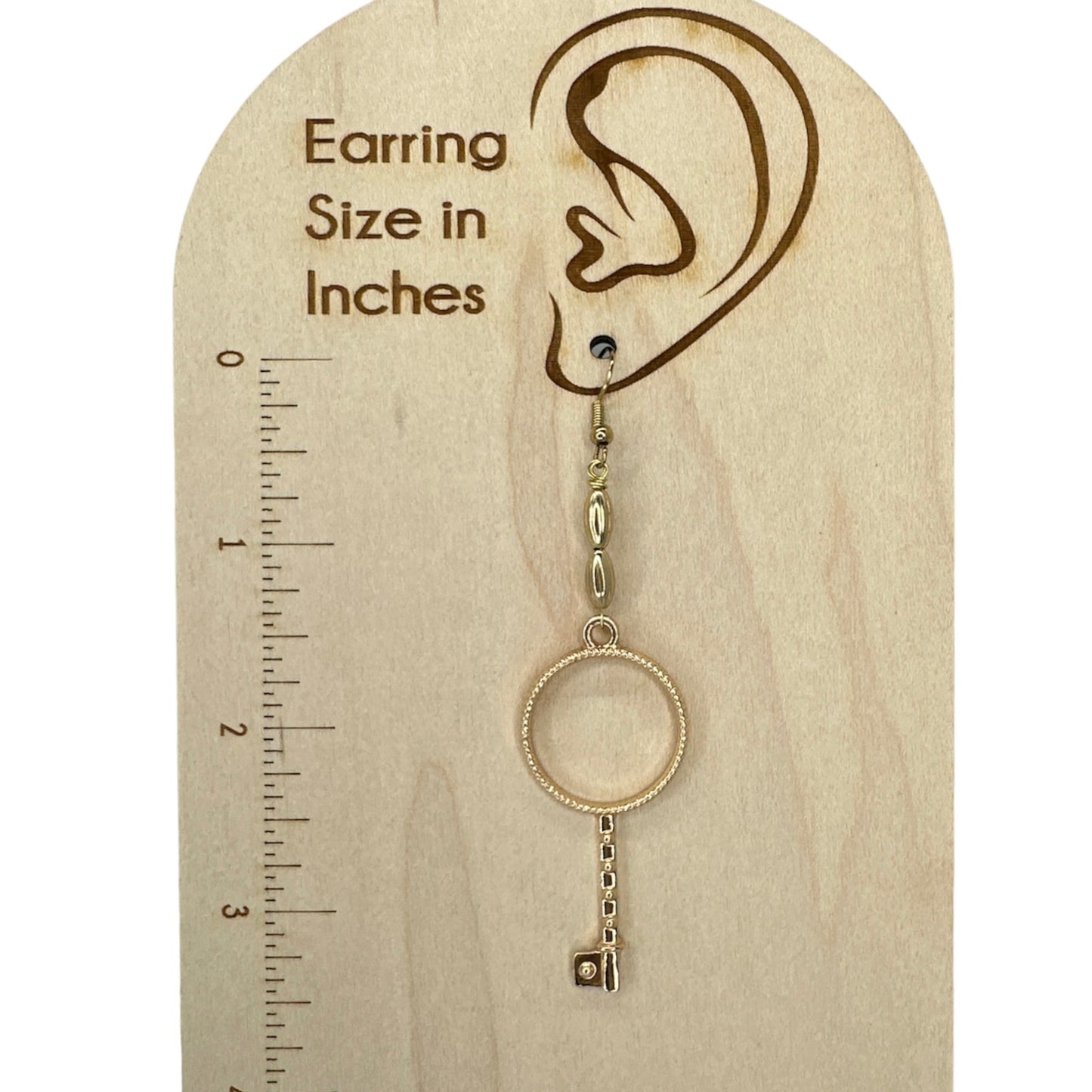 JANET - Gold Key Dangle Earring