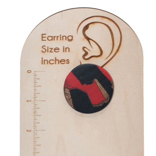 REBECCA - Round Multicolor Polymer Clay Stud