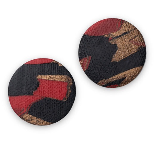 REBECCA - Round Multicolor Polymer Clay Stud