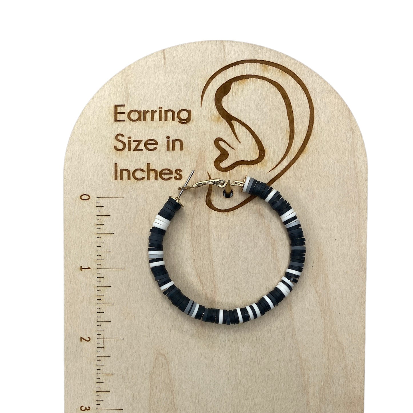 Black and White Polymer Hoops