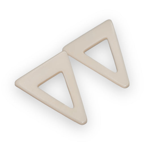 EVIE (SOUTH) Ivory Triangle Stud Earrings