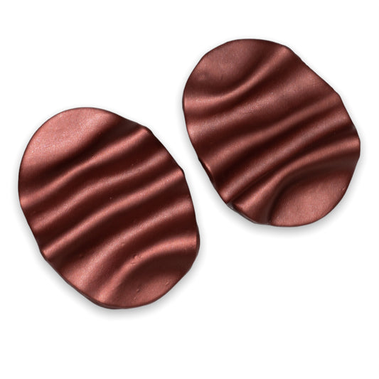 WAVEE - Bronze large polymer clay statement earrings