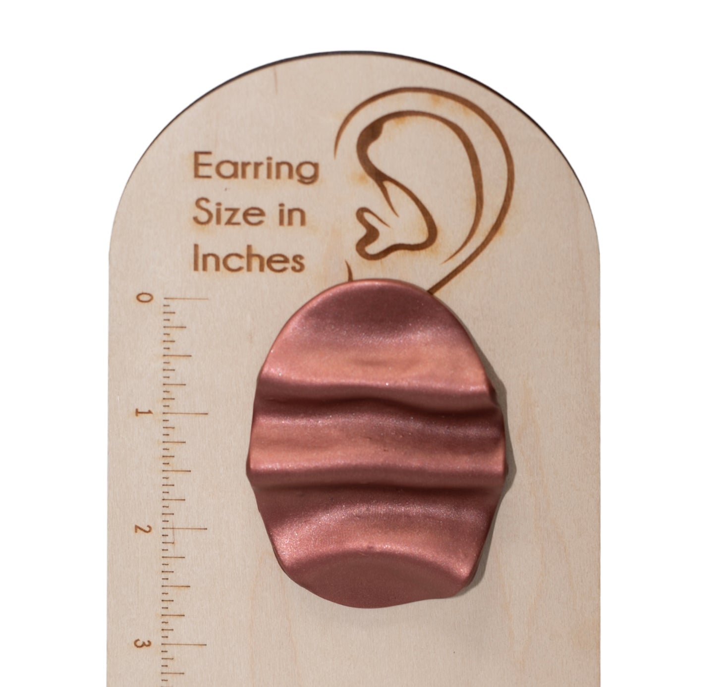 WAVEE - Bronze large polymer clay statement earrings