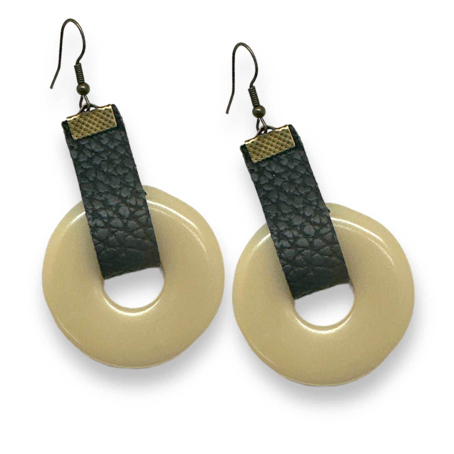Cecelia- Acrylic and Faux Leather Dangles