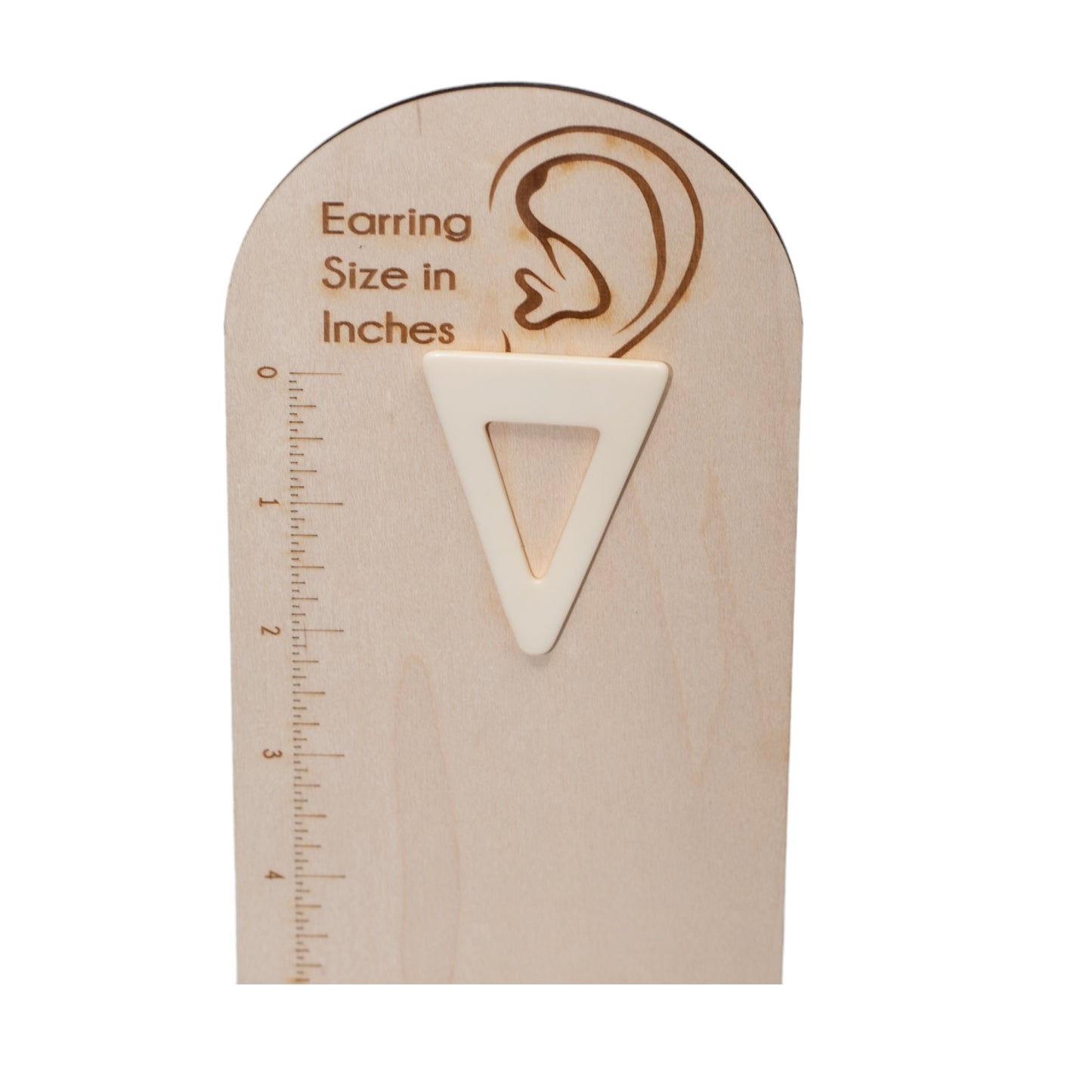 EVIE (SOUTH) Ivory Triangle Stud Earrings