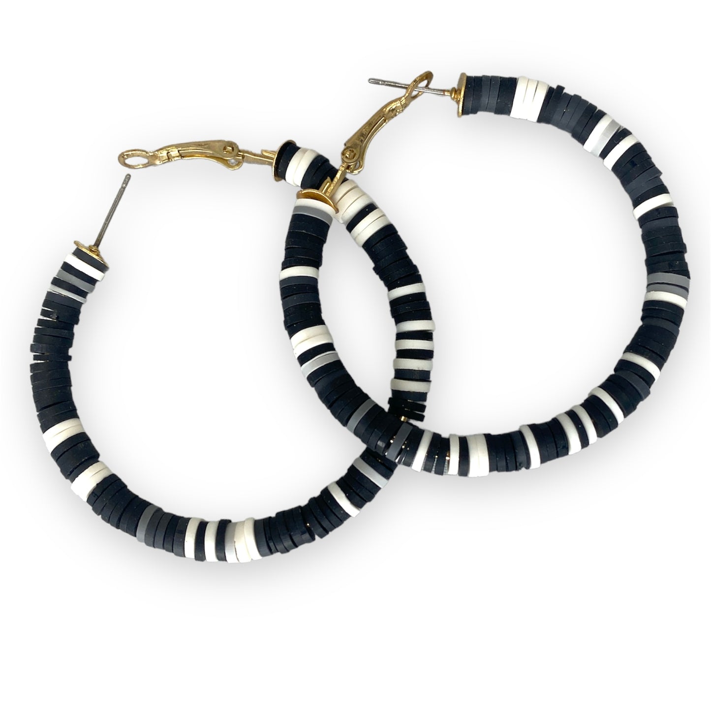 Black and White Polymer Hoops