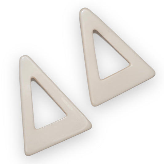 EVIE (NORTH) - Ivory Triangle Stud Earrings